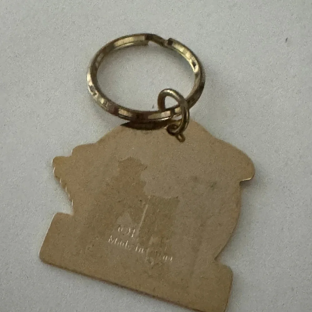 San Diego Orca Whale‎ Keychain Souvenir Gold Tone Enamel Metal